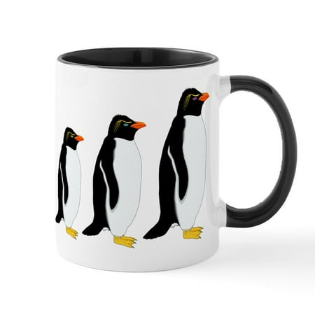 

CafePress - Penguin Parade Mug - 11 oz Ceramic Mug - Novelty Coffee Tea Cup