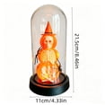 thumbnail image 3 of Feledorashia Halloween Ghost Night Light, Glass Cloche Table Lamp, Mini Ghost Figurine Dome with Warm White Lights, Spooky Halloween Decor for Bedroom Nightstand, Vintage Style Ambient Lighting, 3 of 7