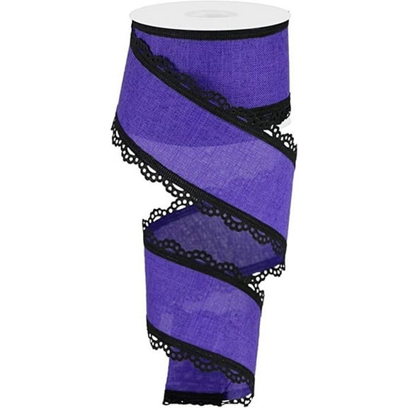 2.5" Scalloped Edge Royal Ribbon: New Purple (10 Yard)