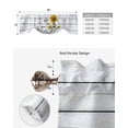 thumbnail image 6 of Tie Up Valance Curtain for Kitchen, Pastoral Sunflower Floral Rod Pocket Short Curtains Adjustable Tie-Up Shade Valances, Blue Farmhouse Wood Grain Window Treatment for Bathroom Living Room Bedroom, 6 of 7