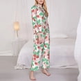 thumbnail image 3 of Goofa Strawberry Printed Women’s 2 Piece Pajama Set Super,Pajamas Women's Long Sleeve Sleepwear Soft Button Down Loungewear Pjs Lounge Set Nightwear-Small, 3 of 9