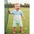 thumbnail image 3 of BemeyourBBs Newborn Baby Boys Golf Outfits Rompers Golf Embroidered Turn Down Collar Button Short Sleeve Bodysuits Jumpsuits Infant Summer Clothes, 3 of 9
