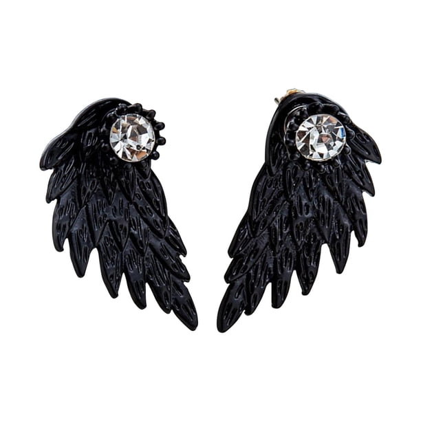 Pendientes tridimensionales Xihbxyly Colgantes de aleación de diamantes de plumas 1 par