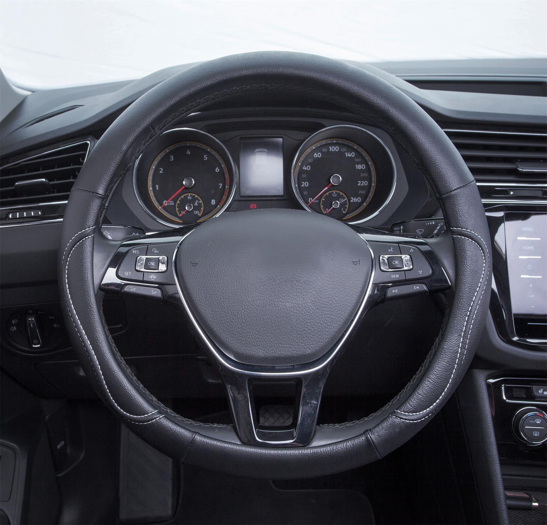 Dark Gray Black Motor Trend Sport Drive Steering Wheel Cover for Cars