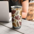 thumbnail image 4 of 20oz Tumblers Autumn Fall Leaves Pattern Stainless Steel Vacuum Insulated Double Wall Travel Tumbler Cups Mug with Lid and Straw,Cleaning Brush for Cold & Hot Drinks, 4 of 7