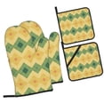 thumbnail image 2 of YFYANG Oven Mitts and Pot Holders Sets 4 Pieces, Non-Slip Heat Resistant Stylish Geometric Stripes Kitchen Glove Pot Mat for Cooking and Baking, 2 of 8