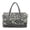 Aztec Tribal Zebra Stripe, variant on Travel Duffle Bag Weekender Overnight Hospital Bags for Women Lightweight Carry-on Gym Bag for Travel, Airplanes, Sports, Black Leopard Print