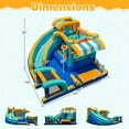 thumbnail image 3 of Costway Inflatable Water Park with Market Stand Climbing Wall Splash Pool Blower Excluded, 3 of 9