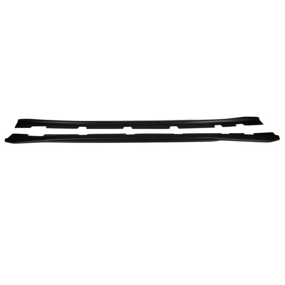 Ikon Motorsports Compatible with 11-23 Dodge Charger Side Skirts Extension Matte Black Left Right  - PP