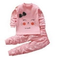 thumbnail image 4 of QWIED Boys Pajamas Little Kids Long Sleeve O Neck Cartoon Printing Tshirts Top and Elastic Pants 2 Pieces Toddler Cozy Soft Sleepwear Outfits Size 1-2, 4 of 4