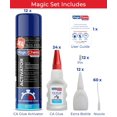 thumbnail image 2 of Glue Magic Chems CA de viscosidad media 24 x 100 g + activador 12 x 500 ml, 2 of 9