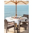 thumbnail image 3 of Outdoor Tablecloth with Umbrella Hole for Patio/Picnic/Party/Camping, Mother's Day Waterproof Table Cloth Square Cover Washable, Love You Mom Watercolor Orange Flowers (60"x 60"), 3 of 9