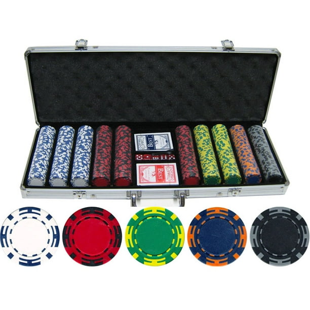 14 gram 500 piece Z Striped Clay Poker Chips