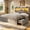 Gray, variant on Bed Frame Full with Storage Flip-Down Lighted Headboard & Charger, Farmhouse Wood Platform Bed with 4 Drawers Metal Slats Rustic Gray