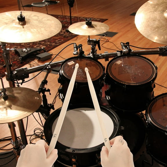 NUOLUX Drumsticks for Drum Set 2Pcs Walnut Wood 5A Drum Sticks Durable 16In