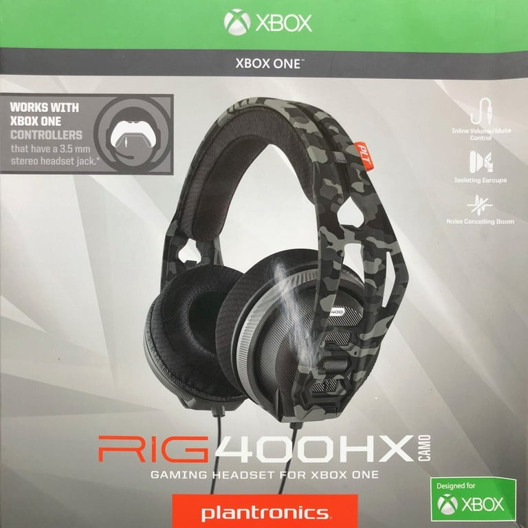 400HX Gaming Open XBOX Stereo RIG Camo One, with Urban Headphones Plantronics Mic, Camouflage for Headset (New Box)