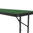 thumbnail image 4 of Correll Deluxe High Pressure Top Folding Table, 24x60", RECTANGULAR, GREEN, BLACK, 4 of 4