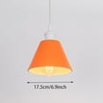 thumbnail image 3 of KAYYELAMP 3-Pack Hanging Light Orange Lampshade White Base E26 Connection Modern Pendant Lamp Replacement Downlight for Kitchen Island Dining Table Loft(No Bulb), 3 of 6