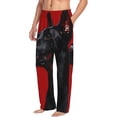 thumbnail image 6 of Logiee Black Dog Red Background Print Pajama Pants for Men,Men’s Pajama Bottoms,Mens PJ Pants with Pockets & Button Fly-Medium, 6 of 6