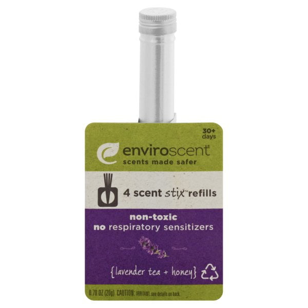 Enviroscent Scent Stix Refill, Lavender Tea + Honey, 0.7 oz, 4 Ct