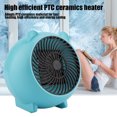 thumbnail image 2 of Miniventilador de aire acondicionado portátil para el hogar (azul, 110-250 V) Calentador de espacio de cerámica portátil, 2 of 8