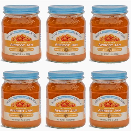Apricot Jam: Sugar Free Jam Preserves, Low Cal, Non GMO, Keto Jam, Vegan, Gluten Free, Friendly - Sugar Free Jelly - 10oz Pack of 6