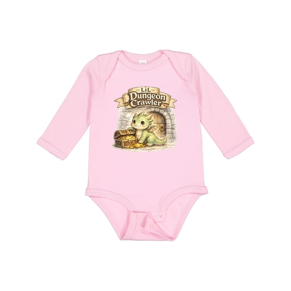 Inktastic Lil Dungeon Dragon Boys or Girls Long Sleeve Baby Bodysuit