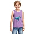 thumbnail image 6 of BLTIBY Girls Boys Tank Top Summer Sleeveless Funny T Shirt for Teen Infant Toddler Printed Round Neck Fashion Casual Tee Blouse Purple 6-7 Years, 6 of 6