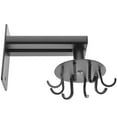 thumbnail image 6 of Luxshiny 1 Set Utility Hooks Black Aluminum Rotating Design Suitable for Wet Environment Wall Mounted for Renters, 6 of 8