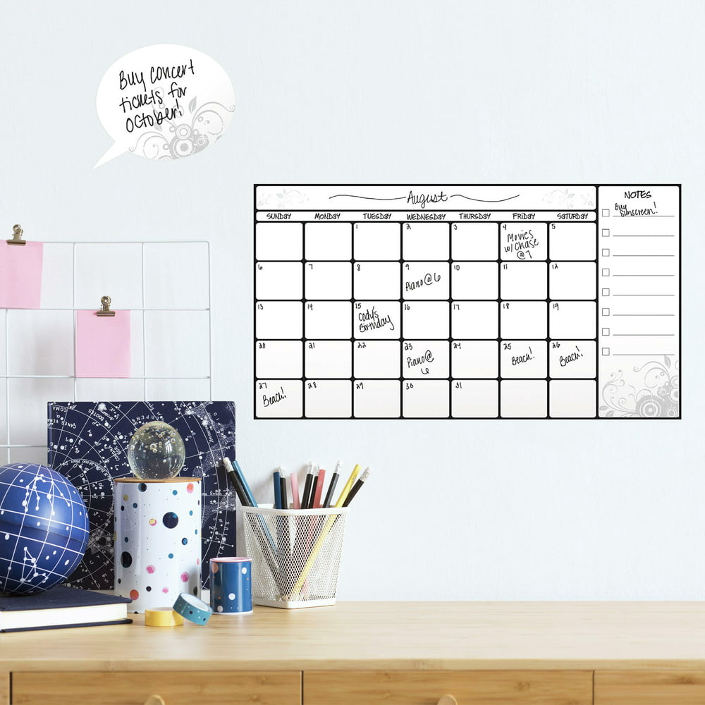 RoomMates Peel and Stick Calendar & Notepads Wall Decals