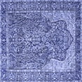 thumbnail image 1 of Ahgly Company Machine Washable Indoor Square Persian Blue Traditional Area Rugs, 5' Square, 1 of 4