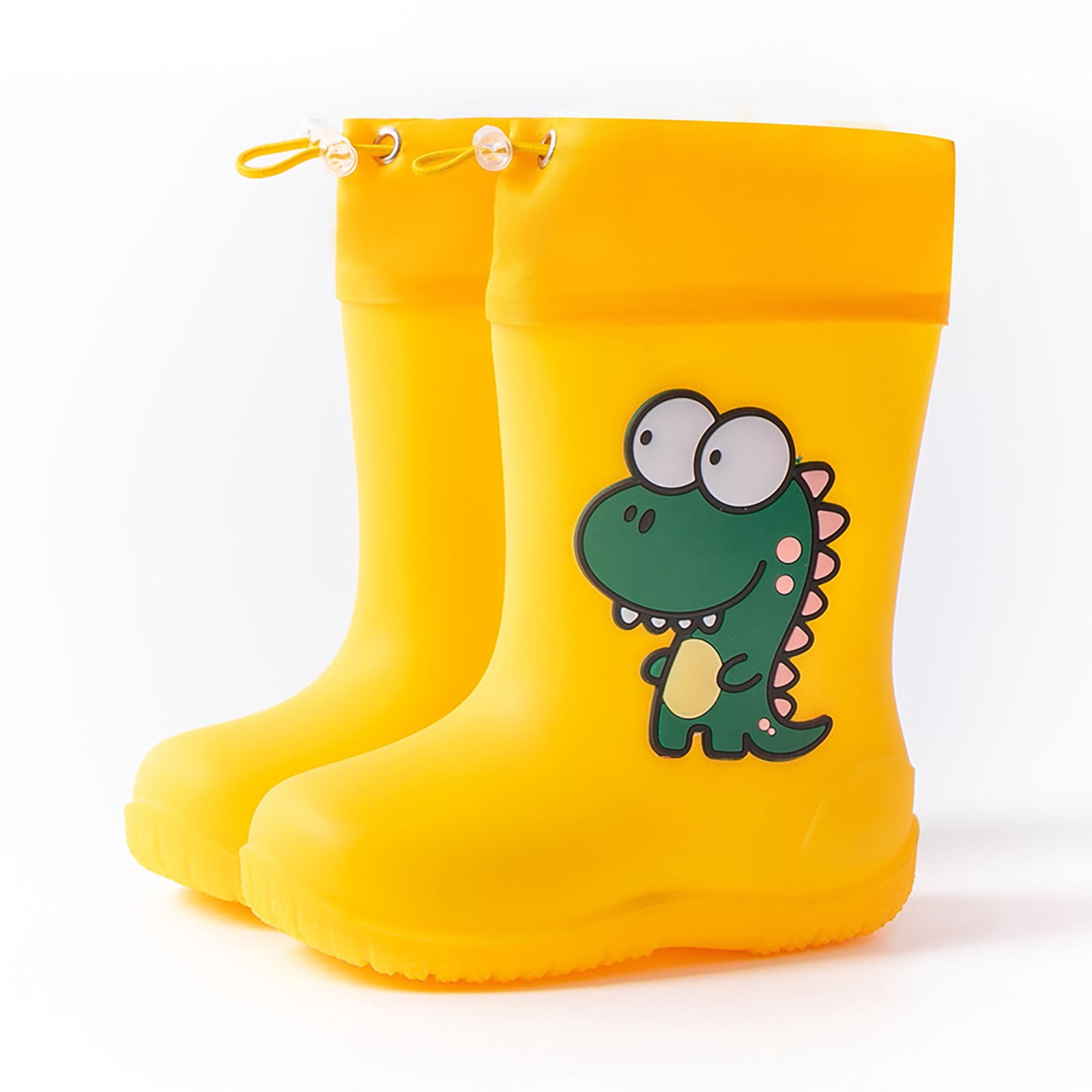 Toddler Rain Boots Children Elastic Lightweight Rain Boots Textured Soles Non Waterproof Puddle Boots Toddler Boy Rain Boots Yellow 2.5 Years-3 Years