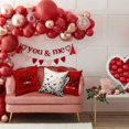thumbnail image 5 of Valentine''s Day Pillow Covers 16x16 Inch Set of 2 Small Black Grey Hearts Decor White Throw Pillow Covers Valentine''s Day Cushion Case Decoration for Sofa Couch 56D, 5 of 6
