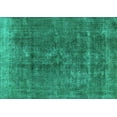 thumbnail image 1 of Ahgly Company Machine Washable Indoor Rectangle Oriental Turquoise Blue Industrial Area Rugs, 2' x 5', 1 of 4