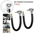 thumbnail image 1 of 10cm Car Tire Valve Connect Air Inflator Pump Extension Hose Tube Adapter 2pcs, 1 of 11