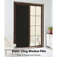 VELIMAX Static Cling Total Blackout Window Film Privacy Black White Window Cover Removable
