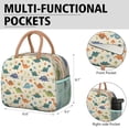 thumbnail image 6 of Womens Beige Dinosaurs Plants Leaves Pattern Lunch Box for Work,Insulated Lunch Bag for Women,Loncheras Para Mujer,Leakproof Adult Lunch Bag for Work,Beach,Travel,Picnic,Camping, 6 of 7