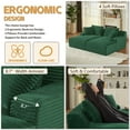 thumbnail image 6 of Kosynda 79"W Oversized Chaise Lounge Chair Indoor with Upholstered Corduroy for Living Room, No Assembly Required, Green, 6 of 8
