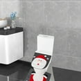 thumbnail image 5 of Tainini Clearance Sale ! Christmas Theme Bathroom Decoration Set ,Toilet Seat Cover, Rugs,for Xmas Indoor Party Décor, (Santa), 5 of 7