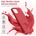 thumbnail image 2 of Liquid Silicone Case for iPhone 14 (6.1''), [Scratch-Resistant, Anti-Fingerprint, Shockproof] Protective Slim Fit Phone Case, 4-Layer Cover with Microfiber Lining, Silky-Soft Touch, Red, 2 of 14