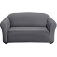 thumbnail image 5 of Milan Furniture Slipcover Fitted Protector Couch Cover Jacquard Soft Stretch Non Slip Fabric, Sofa, Grey, 5 of 6