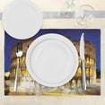 thumbnail image 3 of Ambesonne European Place Mats Set of 4, Historical Colosseum, Standard Size, Royal Blue Yellow Brown, 3 of 6