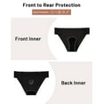 thumbnail image 6 of OEIOEI Lace Period Underwear Leakproof Bikini Underwear for Women Menstrual Pantie 3 Pack(S,Black), 6 of 10