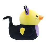 Quackerz Jumbo Purple-and-Black Cat Plush Duck for Halloween, Way to Celebrate