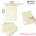 thumbnail image 2 of Allgala 100 Count Orangza Gift Party Favor Bags with Drawstring-4x6 Inch-Ivory-PF53122, 2 of 2