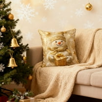FeiFu Christmas Printed Pillow Cover Series Home Sofa Decorative Cushion Covers Bedroom Pillow Covers Multiple Christmas Print Options to Choose From