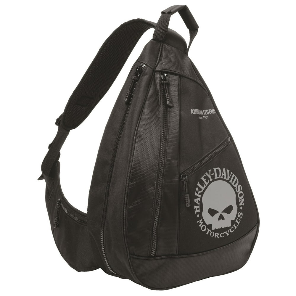 HarleyDavidson Skull Sling Backpack BP1957SGRYBLK, Harley Davidson