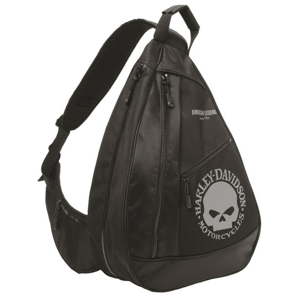 HarleyDavidson Skull Sling Backpack BP1957SGRYBLK, Harley Davidson