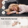 thumbnail image 3 of MELLCOM 93'' Modular Sectional Boneless Sofa, L Shaped Cloud Couches with Memory Foam Seating＆Wide Armrest Design, Sofa Couch for Living Room, Bedroom, No Assembly Required (Black, Right Hand Facing), 3 of 5