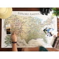 thumbnail image 2 of USA Map Poster With National Parks with USA Travel Destinations - Nautilus Edition US Travel Map Wall Posters - National park checklist (24W x 18H inches), 2 of 9